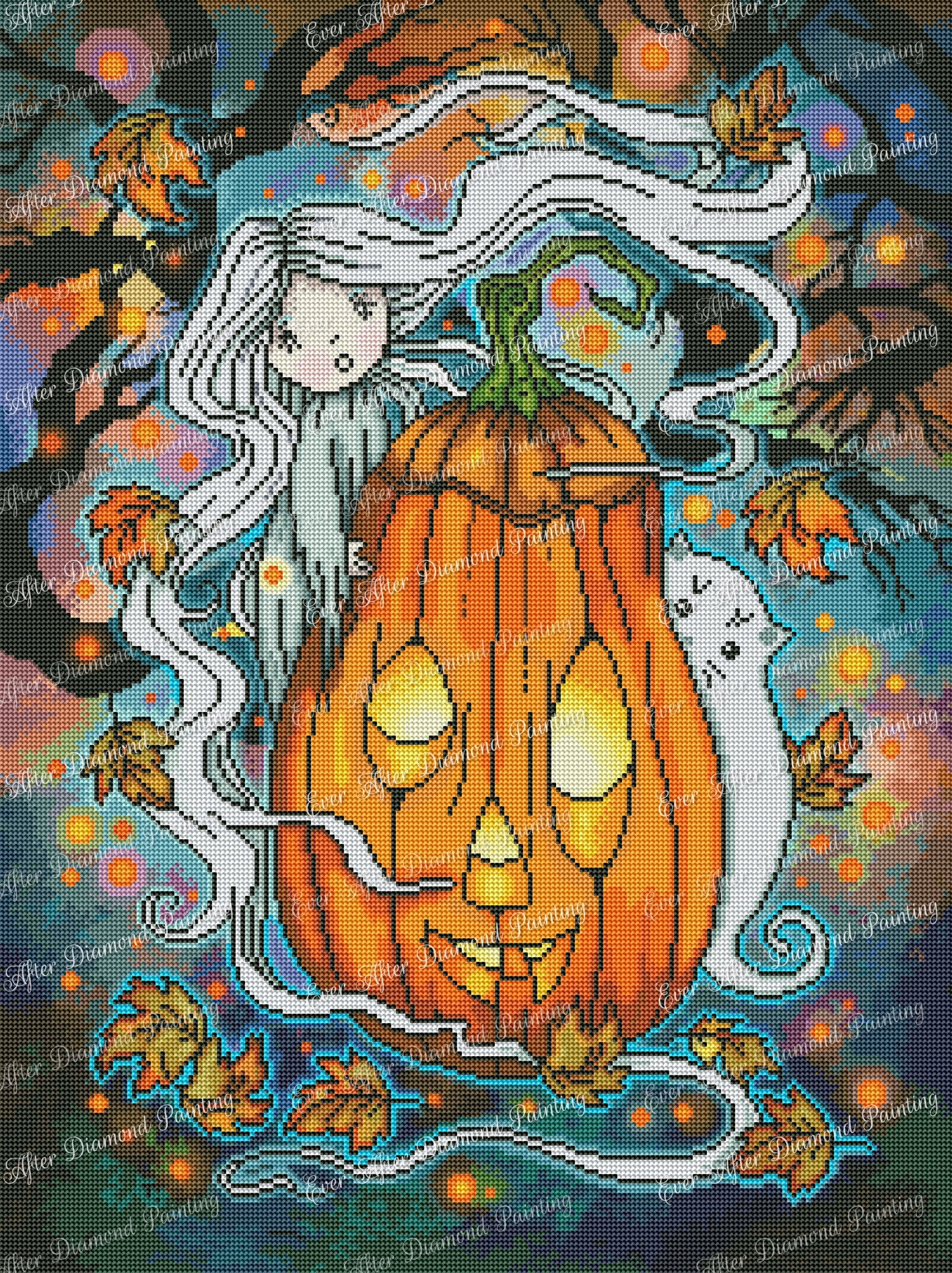 Little Ghost and Giant Pumpkin by Molly Harrison