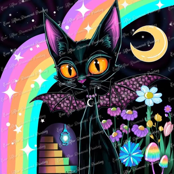 Bat Kitty by Celestial Soul Art