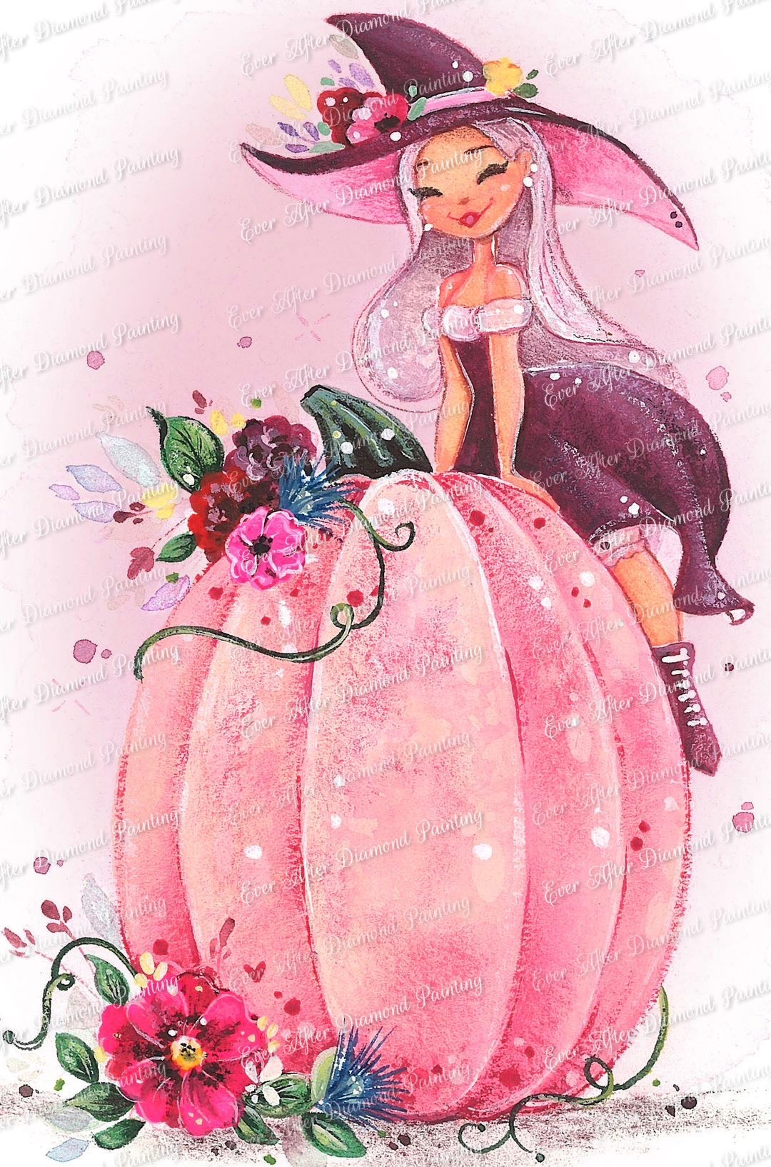 Pink Rose Pumpkin by Michellesketch