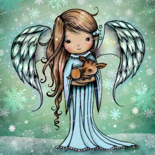 Angel Holding Fawn by Molly Harrison
