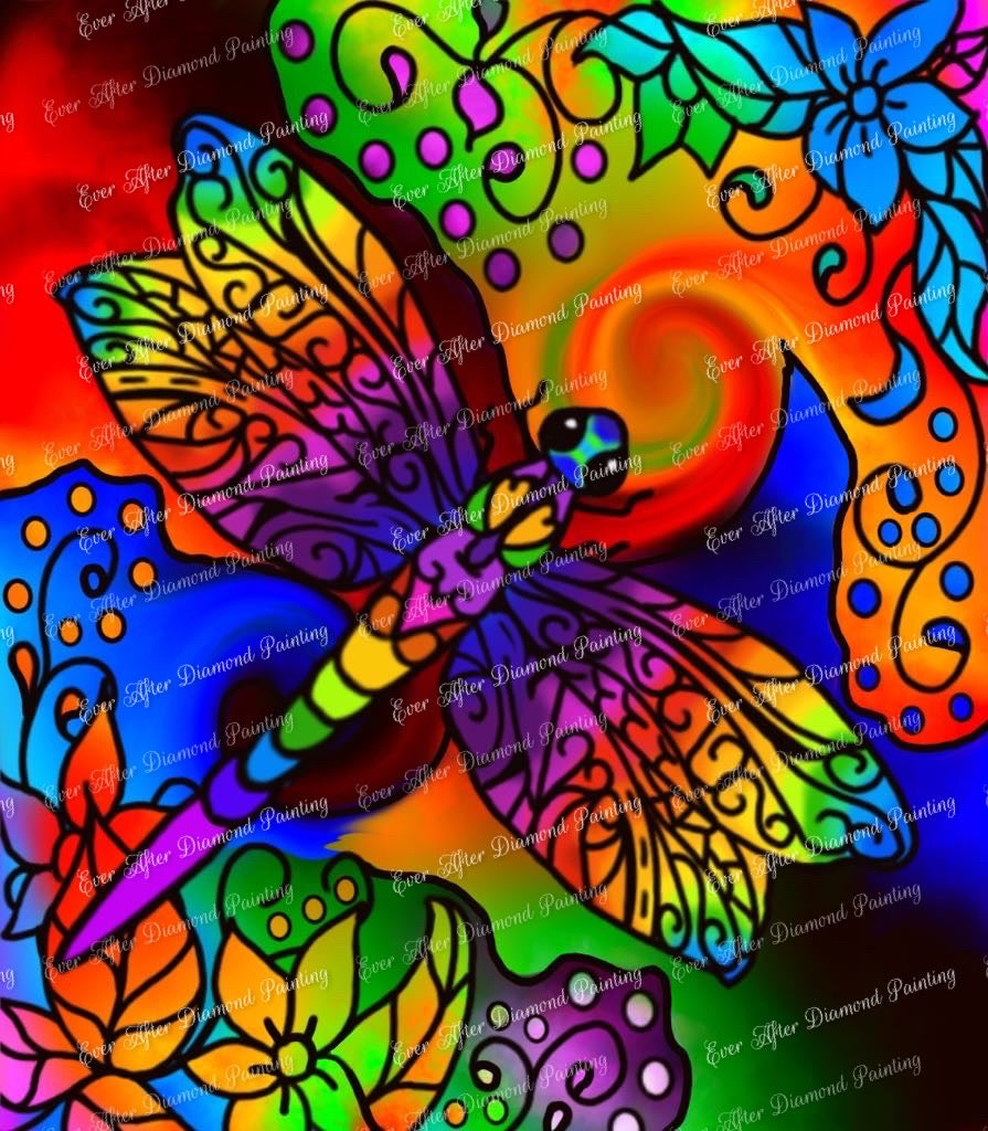 Rainbow Dragonfly by Emma Casey