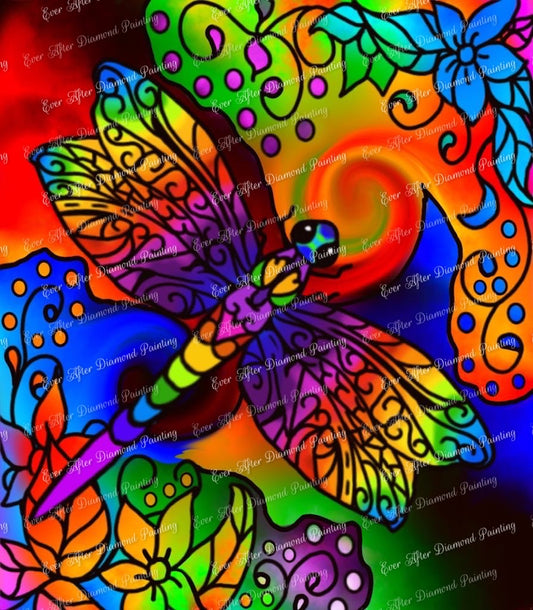 Rainbow Dragonfly by Emma Casey