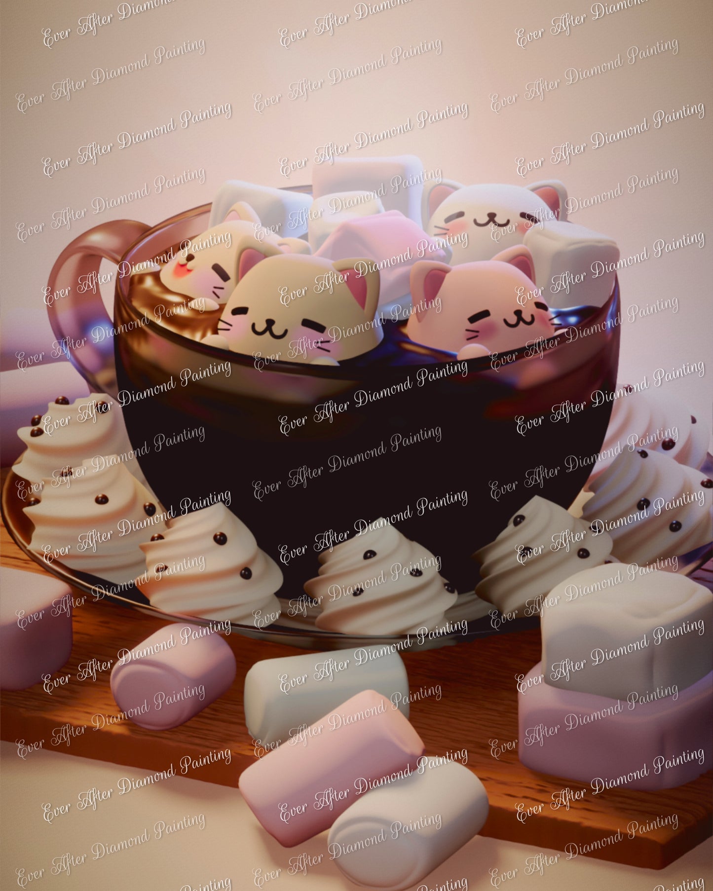 Marshmallow Kitties by Maria Gomez