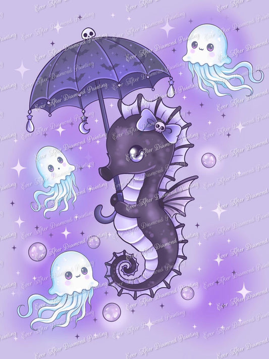 Gothic Seahorse by Galaxy Rain