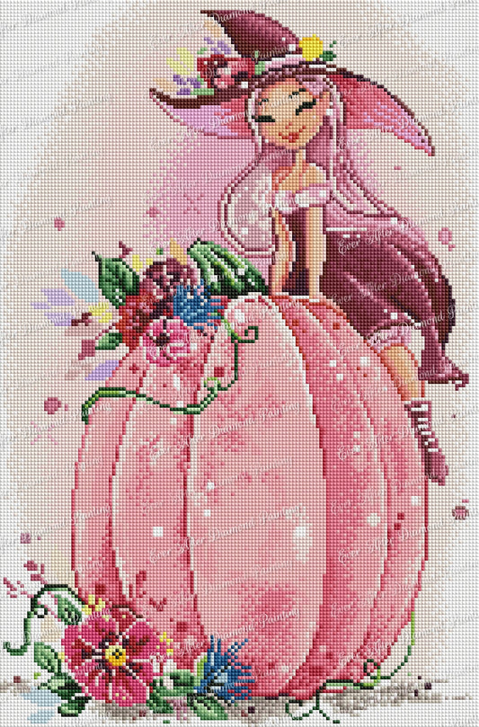 Pink Rose Pumpkin by Michellesketch