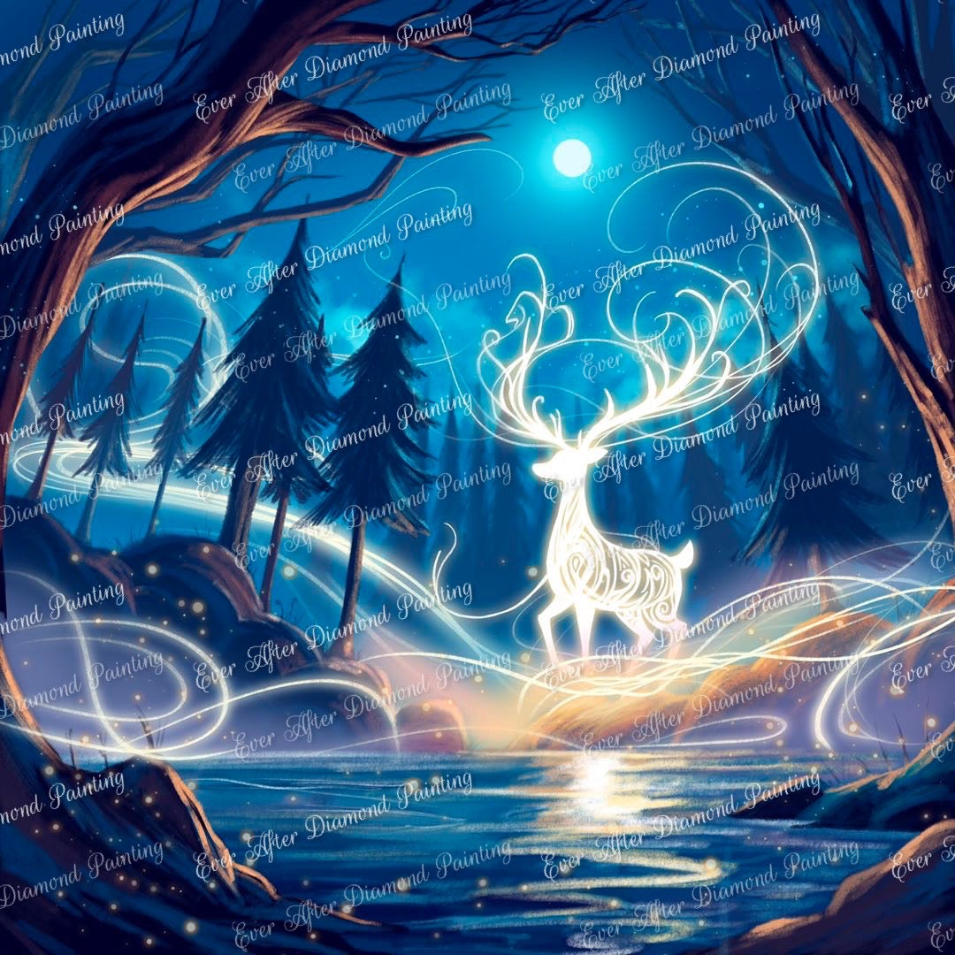 Winter Stag by Maria Gomez