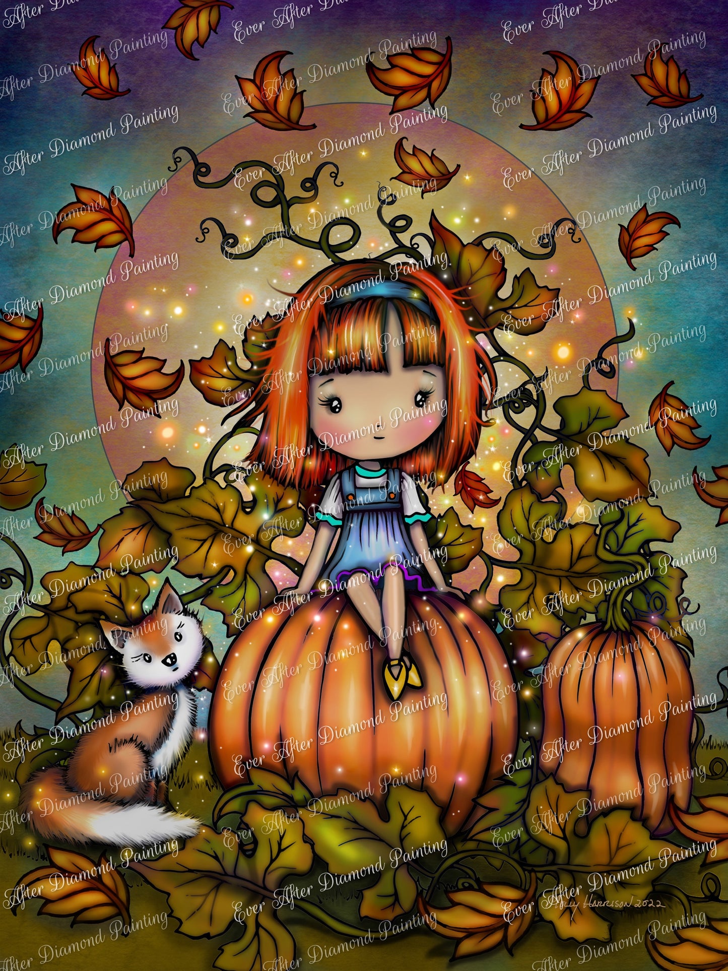 Fox In The Pumpkin Patch by Molly Harrison