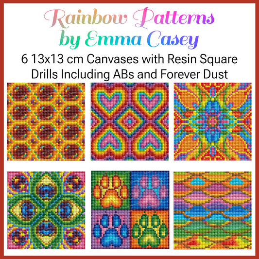 Rainbow Patterns Mini Set Featuring the Art Work of Emma Casey
