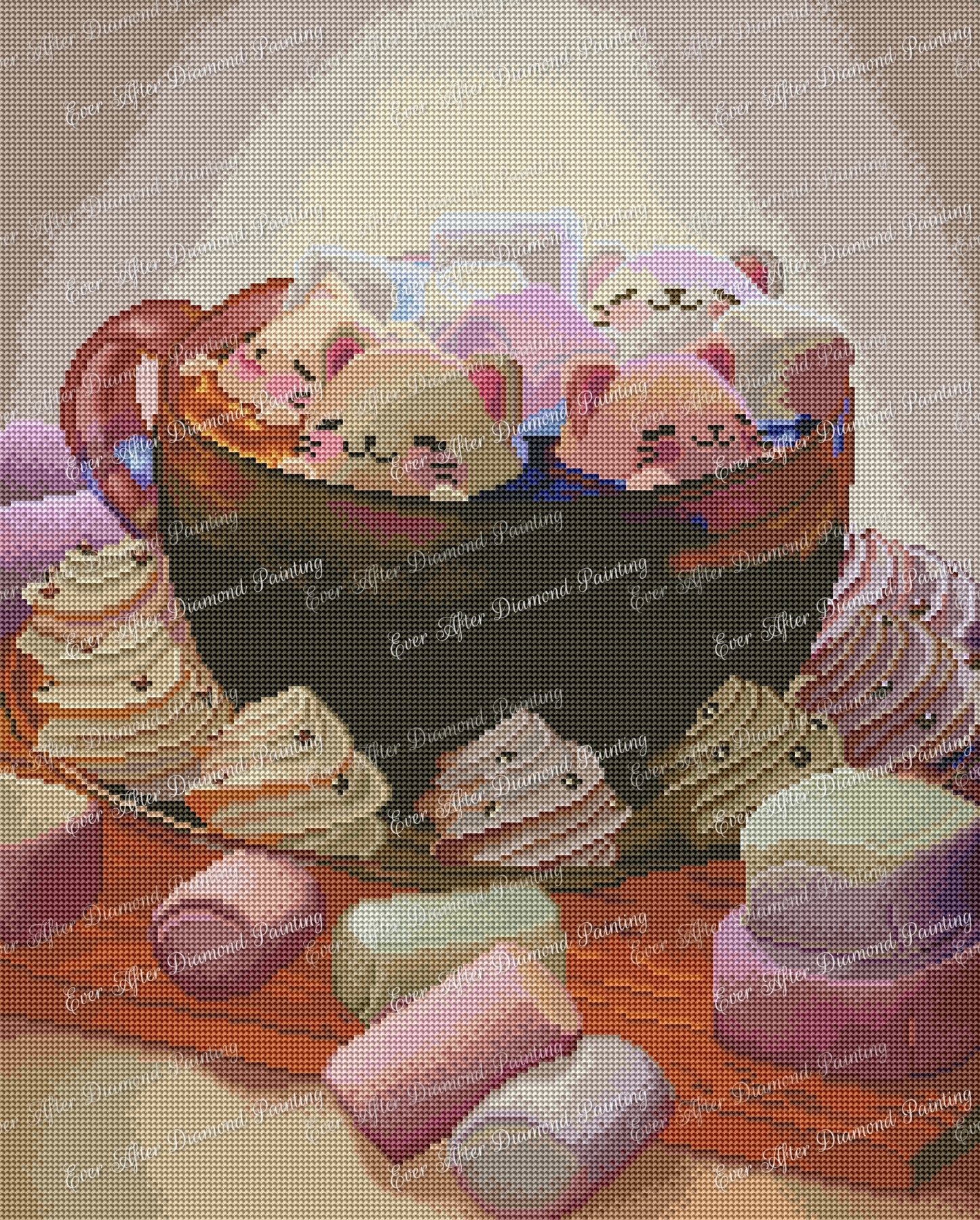 Marshmallow Kitties by Maria Gomez