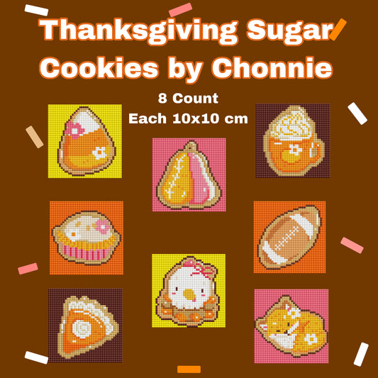 Thanksgiving Sugar Cookies Mini Set Featuring the Art Work of Chonnie