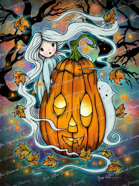 Little Ghost and Giant Pumpkin by Molly Harrison