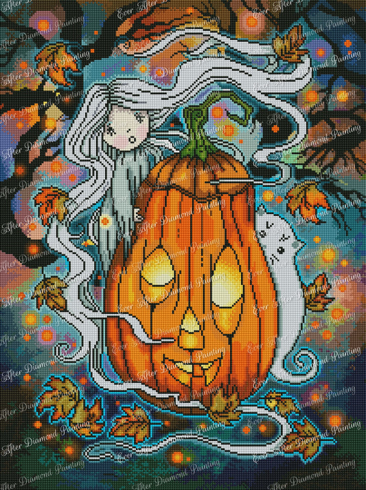 Little Ghost and Giant Pumpkin by Molly Harrison