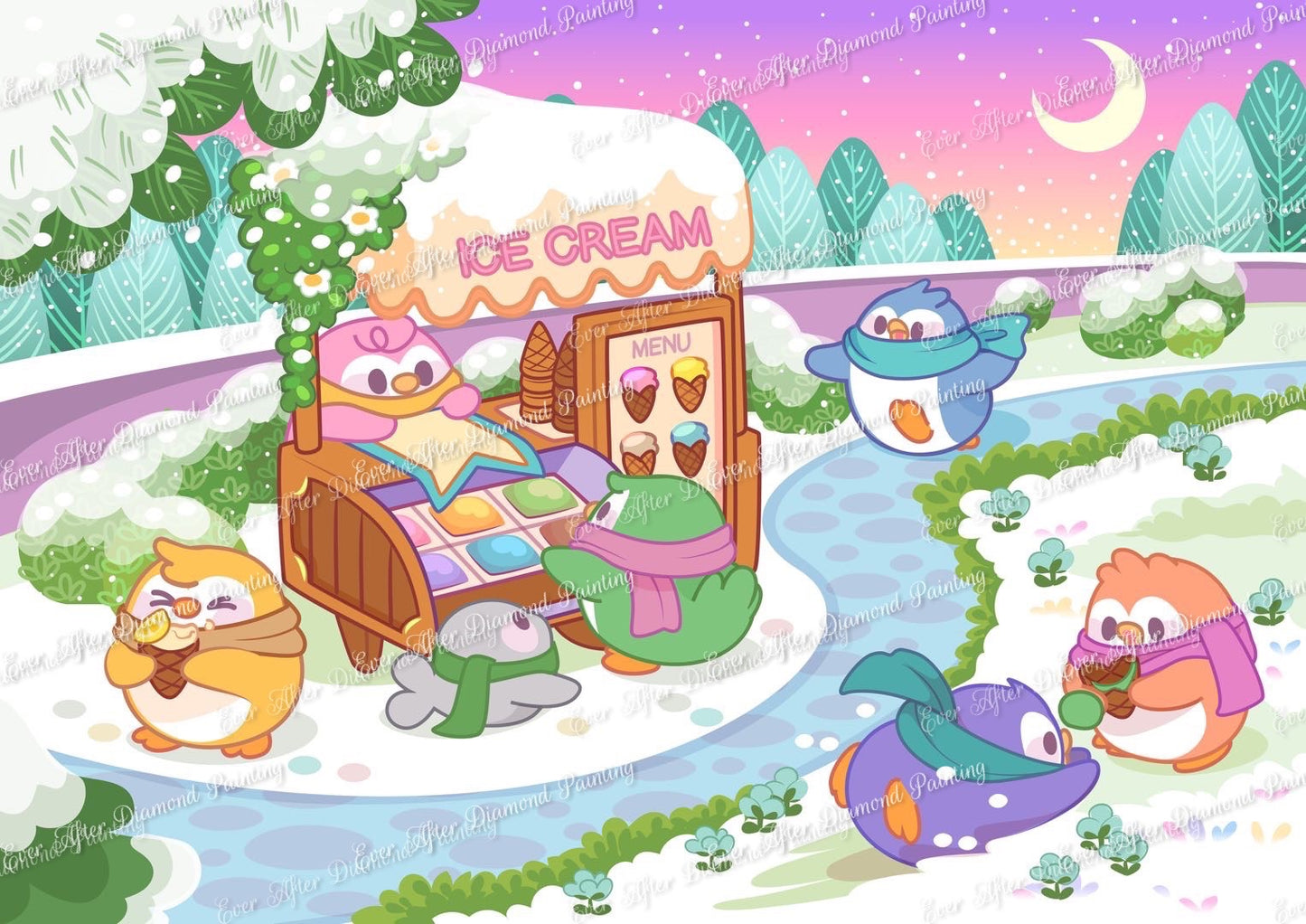 Penguin’s Ice Cream Shop by Applemoment