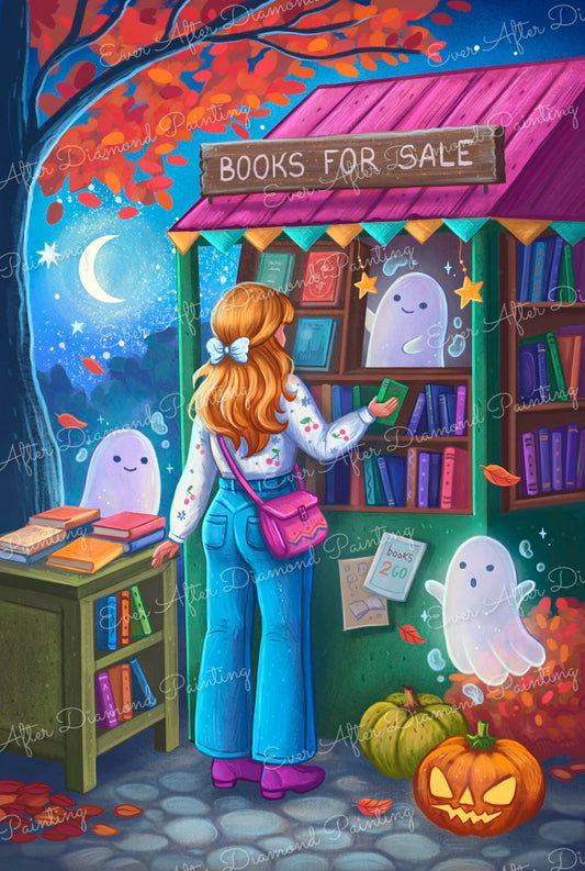 The Haunted Book Nook by Maria Chetkareva