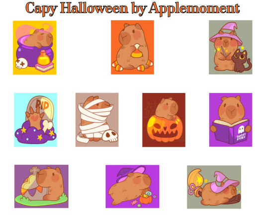 “Capy Halloween” Mini Set Featuring the Art Work of Applemoment